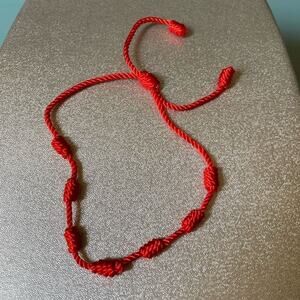 7 Knot Red Bracelet for Men Women,Adjustable Braid String 7 Knots Protection Amu